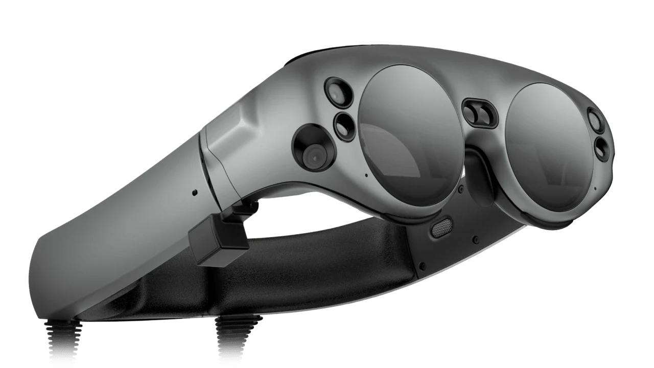 Magic Leap augmented reality headset, shown as context for the client brand