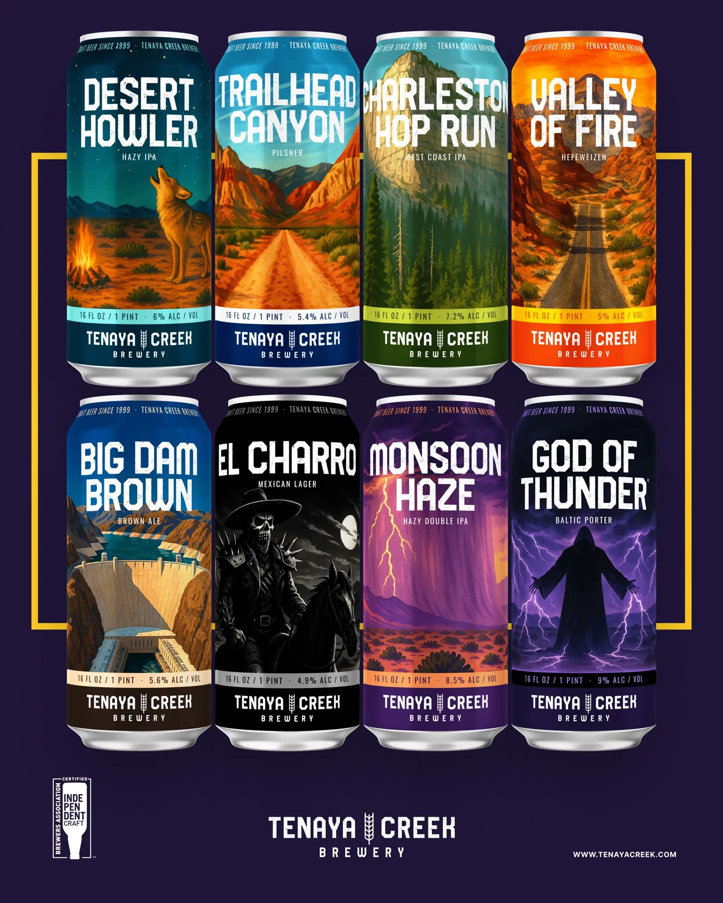 The can collection · Eight beer designs